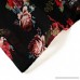 TOPUNDER Women Floral Printed Chiffon Kimono Cardigan Shawl Blouse Tops Coverup Black B01KH3YJZG